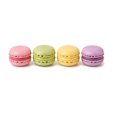 4 mini macarons